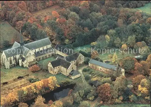 Plenee Jugon Abbaye de Boquen Notre Dame de la Croix Vivifiante vue aerienne Kat. Plenee Jugon