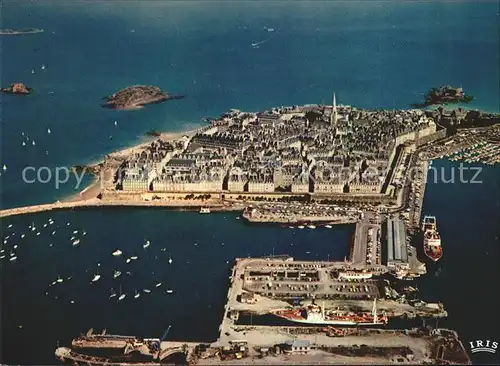 Saint Malo Ille et Vilaine Bretagne Port Quai de Dinan vue aerienne Kat. Saint Malo