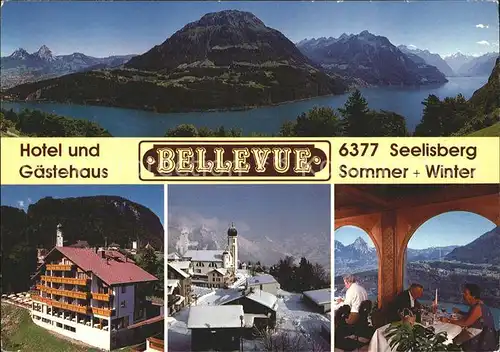 Seelisberg UR Hotel Gaestehaus Bellevue Vierwaldstaettersee Alpenpanorama Kat. Seelisberg