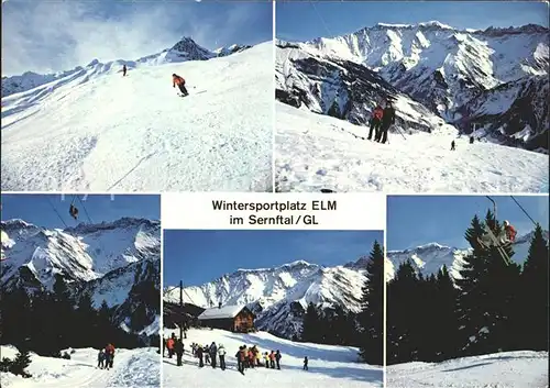 Elm GL Wintersportplatz Sernfttal Alpenpanorama Kat. Elm