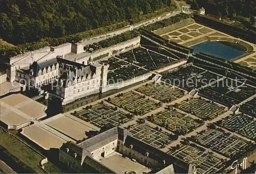 Villandry Chateau Jardin Renaissance Jardin Potager vue aerienne Collection Les Chateaux de la Loire Kat. Villandry