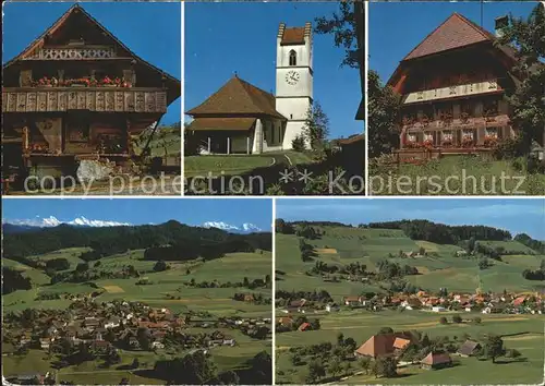 Duerrenroth Bauernhaus Kirche Panorama Emmental Kat. Duerrenroth