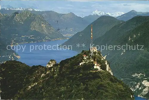 Lugano TI Monte San Salvatore Lago Luganersee Alpenpanorama Kat. Lugano