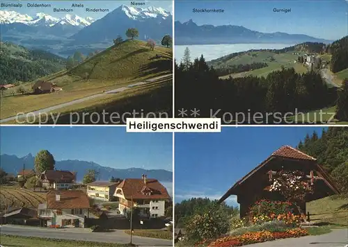 Heiligenschwendi Thunersee Alpenpanorama Berghuette Kat. Heiligenschwendi