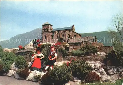 Melide Swissminiatur Chateau de Valere Kinder Trachten Kat. Melide