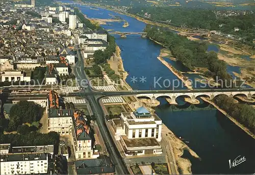 Tours Indre et Loire Bibliotheque Place Facultes Pont vue aerienne Collection Les Merveilles du Val de Loire Kat. Tours