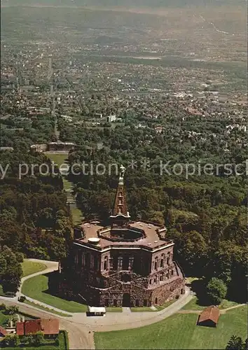 Wilhelmshoehe Kassel Herkules mit Schloss Fliegeraufnahme Kat. Kassel