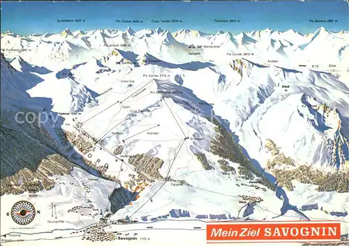 Savognin Skiparadies im Oberhalbstein Kat. Savognin