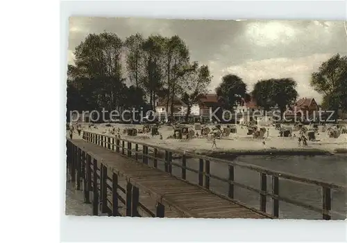 Scharbeutz Ostseebad Landungsbruecke Strand Kat. Scharbeutz