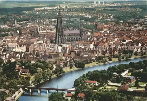 Ulm Donau Fliegeraufnahme Kat. Ulm