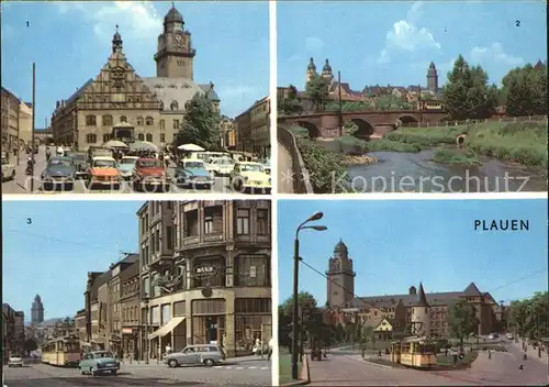 Plauen Vogtland Altmarkt Bahnhofstrasse Otto Grotewohl Platz Kat. Plauen