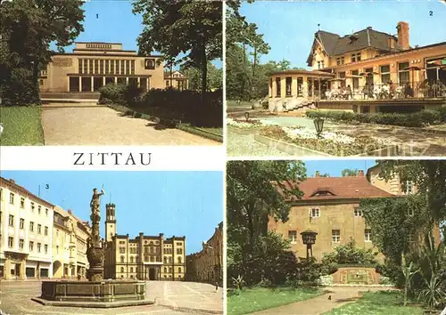 Zittau Gerhart Hauptmann Theater HOG Burgteich Platz der Jugend Kat. Zittau