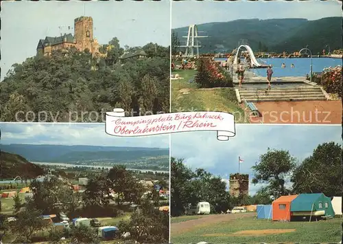 Oberlahnstein Campingplatz Burg Lahneck  Kat. Lahnstein