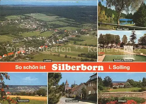 Silberborn Fliegeraufnahme Schloss Neuhaus Anlagen Kat. Holzminden