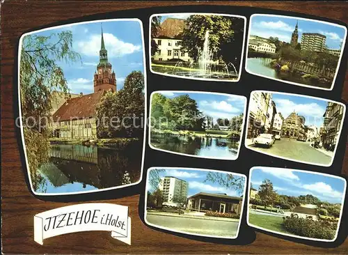 Itzehoe Brunnen Gebaeude Teich  Kat. Itzehoe