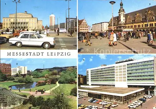 Leipzig Opernhaus Karl Marx Platz alte Rathaus Schwanenteich Interhotel Stadt Leipzig  Kat. Leipzig