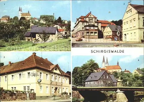 Schirgiswalde Obermarkt Rathaus Spree  Kat. Schirgiswalde