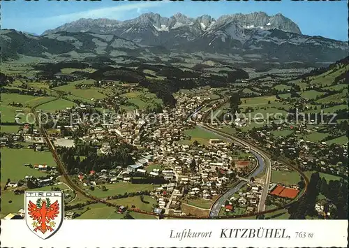 Kitzbuehel Tirol Fliegeraufnahme Schwarzsee Kaisergebirge  Kat. Kitzbuehel