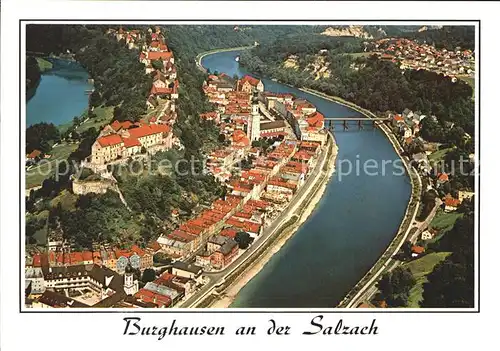 Burghausen Salzach Fliegeraufnahme Kat. Burghausen