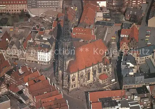 Muenster Westfalen St. Lamberti Fliegeraufnahme Kat. Muenster