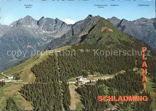 Schladming Obersteiermark Planai Fliegeraufnahme Planaihof Krahbergzinken Waldhorn  Kat. Schladming