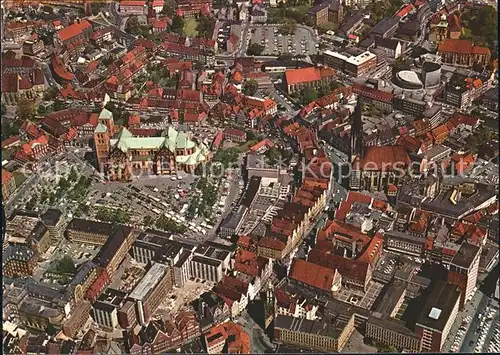 Muenster Westfalen Fliegeraufnahme Dom Lambertikirche Prinzipalmarkt  Kat. Muenster