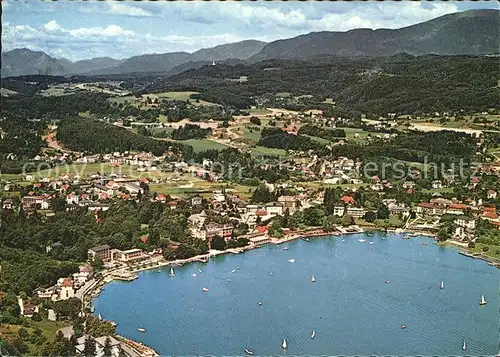 Velden Woerther See Bobratisch Gerlitzen Fliegeraufnahme Kat. Velden am Woerther See