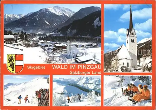 Wald Pinzgau Kirche Ski  Kat. Wald im Pinzgau