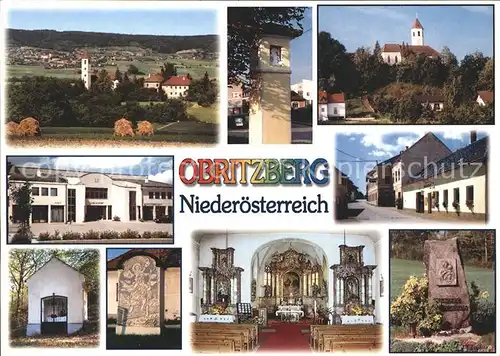 Obritzberg Rust Pfarrkirche Obritzberg Marterl Strassenkreuzung  Kat. Obritzberg Rust