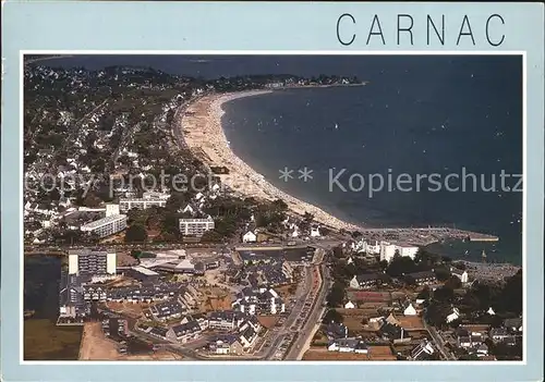 Carnac Morbihan Fliegeraufnahme Teilansicht mit Strand / Carnac /Arrond. de Lorient