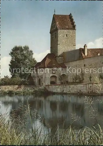 Dinkelsbuehl Altes Stadttor am Weiher Kat. Dinkelsbuehl