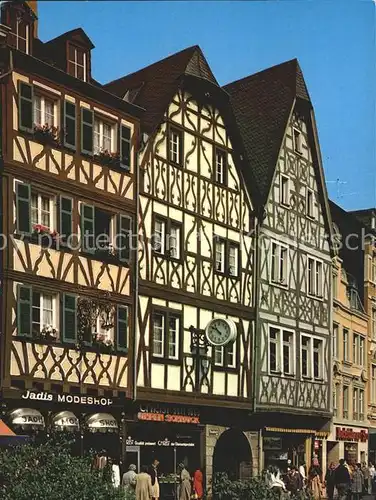 Trier Alte Fachwerkhaeuser Hauptmarkt Kat. Trier