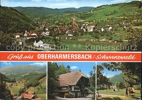 Oberharmersbach Dorfansicht Kat. Oberharmersbach