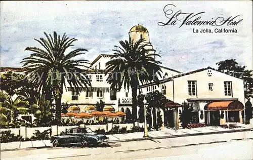 La Jolla La Valencia Hotel Kuenstlerkarte Kat. La Jolla
