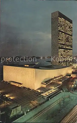 New York City United Nations at Night / New York /