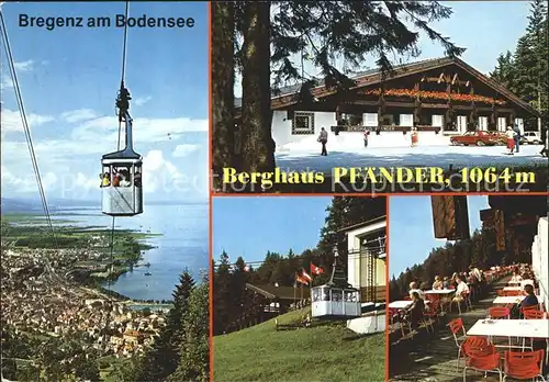 Bregenz Vorarlberg Pfaenderbahn mit Berghaus Pfaender Kat. Bregenz