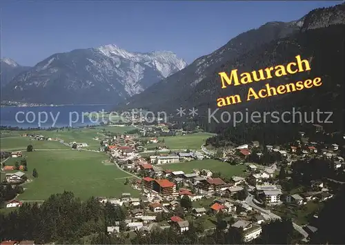 Maurach Tirol Fliegeraufnahme mit Achensee Kat. Eben am Achensee