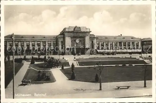 Muelhausen Elsass Bahnhof Kat. Mulhouse