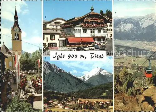 Igls Tirol Kirche Dorfmusik Sport Hotel Serles Patscherkofelbahn Kat. Innsbruck