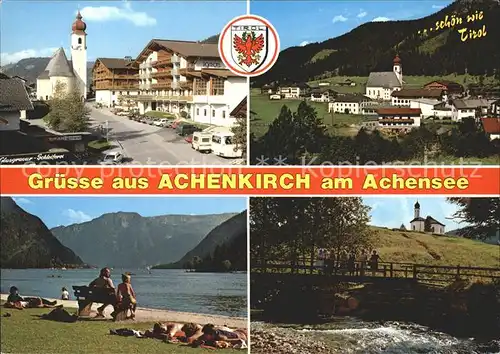 Achenkirch Dorfpartie Kirche Teilansicht Achensee Kat. Achenkirch am Achensee