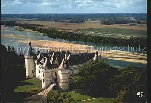 Chaumont sur Loire Chateau et le Pont Levis Vue aerienne Kat. Chaumont sur Loire