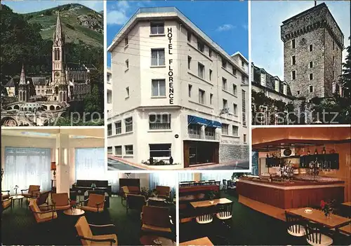 Lourdes Hautes Pyrenees Hotel Florence et vues prises de la terrasse de l hotel Tout pres des Sanctuaires Kat. Lourdes