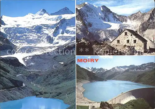 Moiry VS Le lac le glacier et le cabanne de Moiry dans les Alpes valaisannes Suisse Kat. Moiry