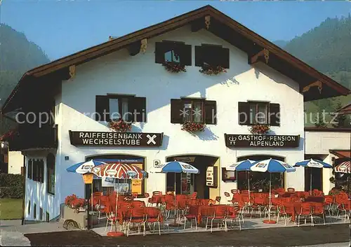 Weissbach Alpenstrasse Gasthaus Pension Alpenland Kat. Schneizlreuth