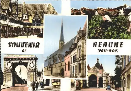 Beaune Cote d Or Burgund Teilansicht Kirche Tor Weinlese Kat. Beaune