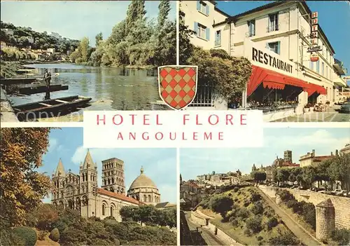 Angouleme Hotel Restaurant Flore Schloss Teilansicht Kat. Angouleme