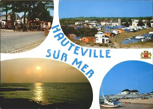 Hauteville sur Mer Campingplatz Abendstimmung Strand Kat. Hauteville sur Mer