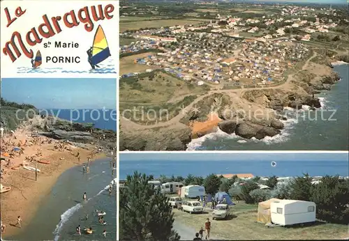 Pornic Camping La Madrague Sainte Marie sur Mer Vue aerienne Kat. Pornic