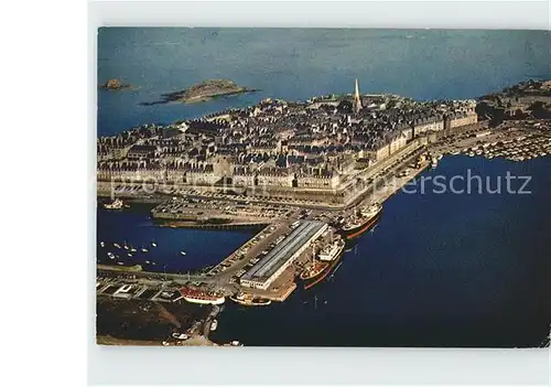 Saint Malo Ille et Vilaine Bretagne Fliegeraufnahme Cite  Kat. Saint Malo