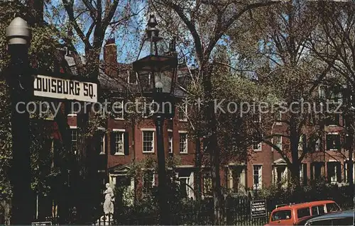 Boston Massachusetts Famous Louisburg Square  Kat. Boston